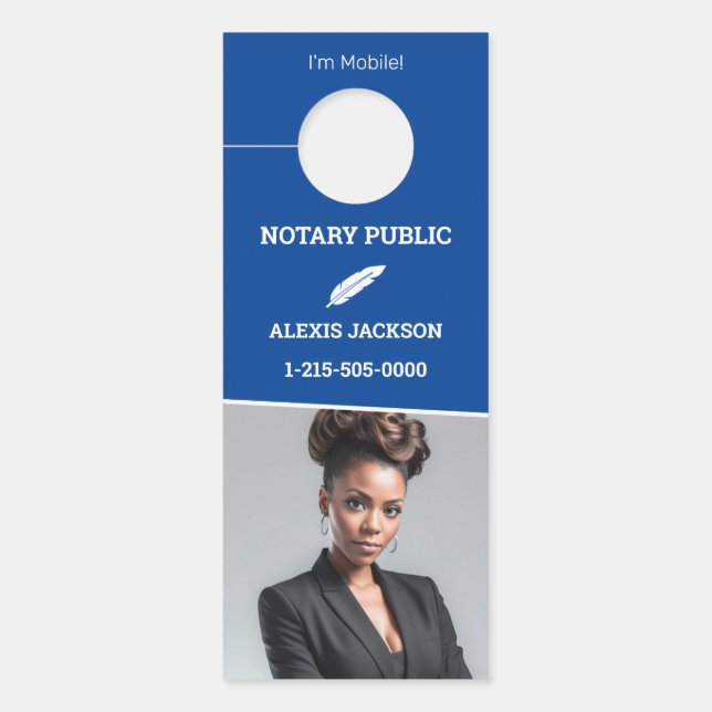 Affichette De Porte Photo sur mesure du public notaire (Devant)
