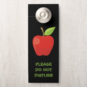 Affichette De Porte Pomme rouge