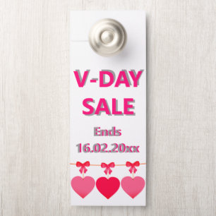 Affichette De Porte Porte ou cintre - Vente de la Saint-Valentin