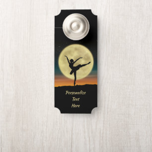 Affichette De Porte Prima Ballerina Dancer Ballet Pleine lune
