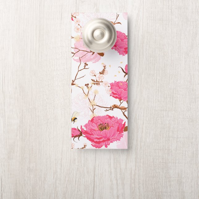 Affichette De Porte printemps (Sur le bouton)