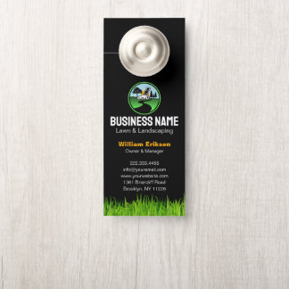 Affichette De Porte Professional Landscaping Grass Mowing Service