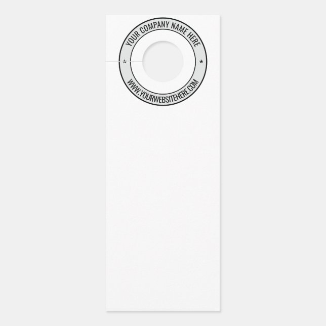 Affichette de porte professionnel personnalisé (Devant)