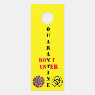 AFFICHETTE DE PORTE QUARANTINE