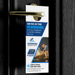 Affichette De Porte Réparation de toiture locale, réfection de toiture