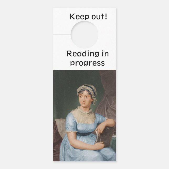 Affichette De Porte Roman de Jane Austen (Devant)