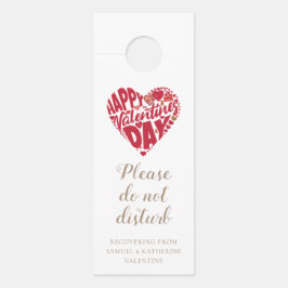 Affichette De Porte Romantic Valentine's Recovering From Valentine