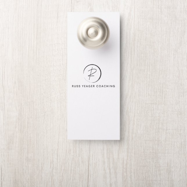 Affichette De Porte Russ Yeager Coaching Signature Logo (Sur le bouton)