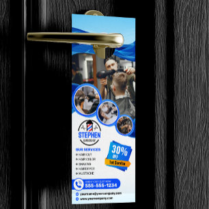 Affichette De Porte Salon de coiffure pour hommes Coiffeur Coiffeuse
