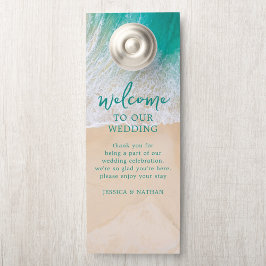 Affichette De Porte Sandy & Salty Beach I Turquoise I Mariage Bienvenu