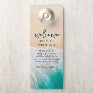 Affichette De Porte Sandy & Salty Beach I Turquoise I Mariage Bienvenu
