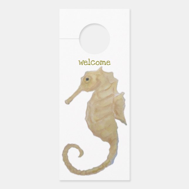 Affichette De Porte Seahorse Courage Maureen Girard Poisson (Devant)