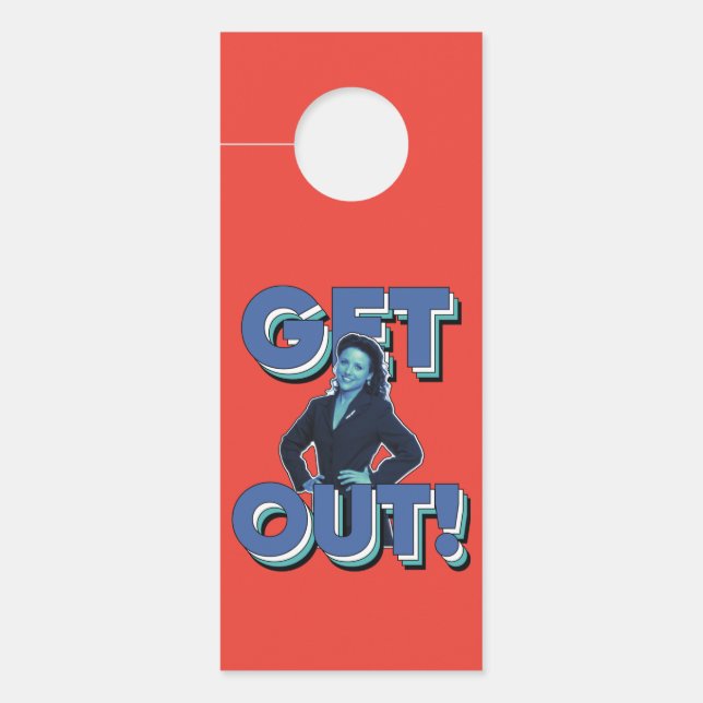 Affichette De Porte Seinfeld | Elaine - Sortez ! (Devant)