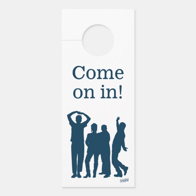 Affichette De Porte Seinfeld | Graphique de silhouette de groupe (Devant)