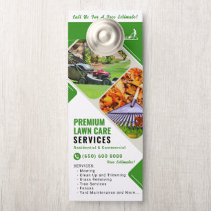Affichette De Porte Service d'entretien de pelouse