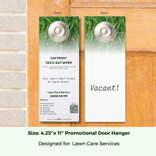 Affichette De Porte Service d'entretien de pelouse Promotionnels sur m