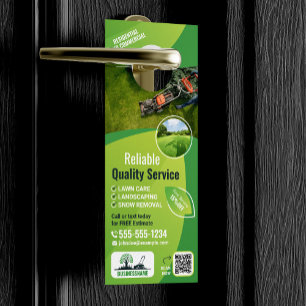 Affichette De Porte Services de jardinage et d'aménagement paysager po