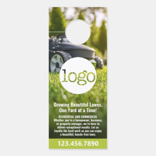 Affichette De Porte Services de pelouse - remorquage, pontage, logo d'