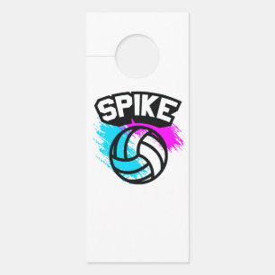 Affichette De Porte Spike Volleyball