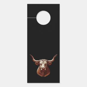 Affichette De Porte Texas Longhorn