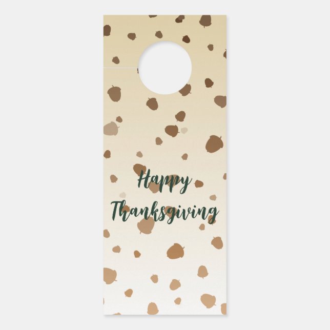 Affichette De Porte Thanksgiving Acorns (Devant)