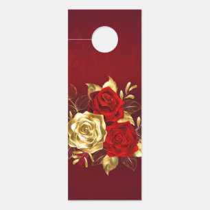Affichette De Porte Trois Roses de bijoux