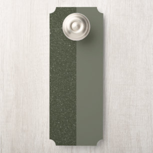 Affichette de porte vert double ton personnalisabl