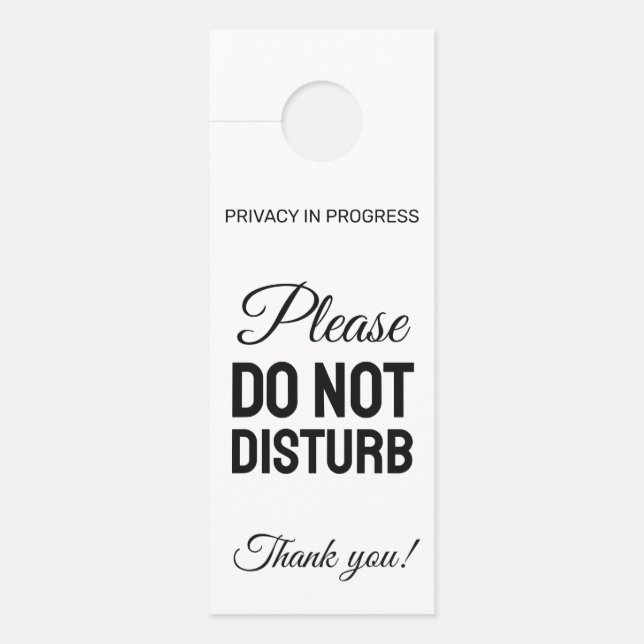 Affichette de porte Vie privée moderne En cours Te (Devant)