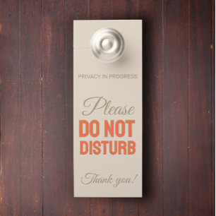 Affichette de porte Vie privée moderne En cours Te