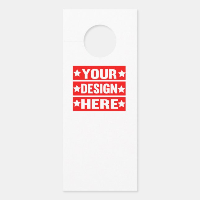 Affichette De Porte Votre conception ici personnalisée (Devant)