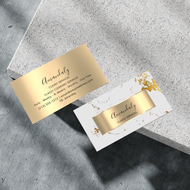 Affiliate Marketing Consulting Gold Weißer Marmor Visitenkarte (Von Creator hochgeladen)