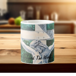 Affirm/Scripture John3:16 Original Art Handbemalt Kaffeetasse