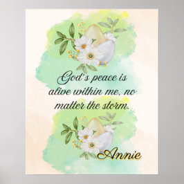 Affirmation Faith: God's Peace Is Alive Within Me Poster