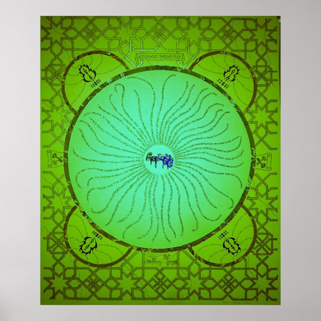 Affirmation Mandala Poster (Vorne)