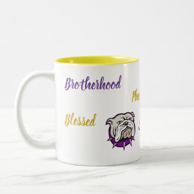 Affirmation Mug de chien taureau à deux tons (Gauche)
