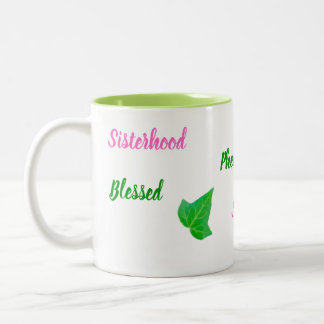 Affirmation Mug d'ivoire vert à deux tons
