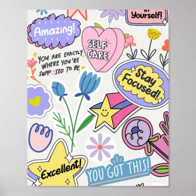 affirmation poster for classroom or home (Devant)