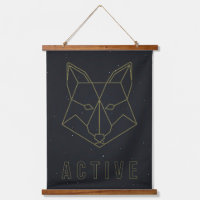 Affirmation poster gelbes Origami fox aktiv