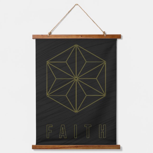 Affirmation poster, um Sie zu motivieren, Vertraue Wandteppich Mit Holzrahmen (Vorderseite)
