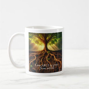 Affirmation Tasse - Ich kann von innen wachsen