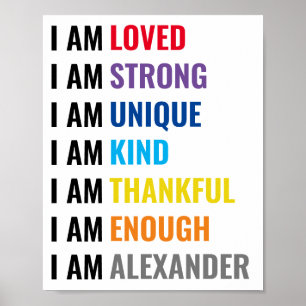 Affirmationen Wandkunst Poster