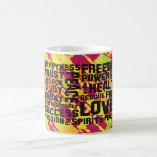 Affirmations black - pink green Spritzer Kaffeetasse