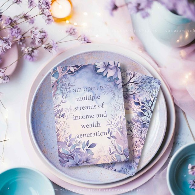 Affirmations Cards, Lila potenzieller Quotendruck (Von Creator hochgeladen)