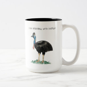 Affirmations Cassowary Mug à café à deux tons
