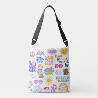 AFFIRMATIONS KINDNESS CROSSBODY BAG TRAGETASCHEN MIT LANGEN TRÄGERN