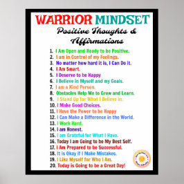 Affirmations Office Poster - Warrior Mindset