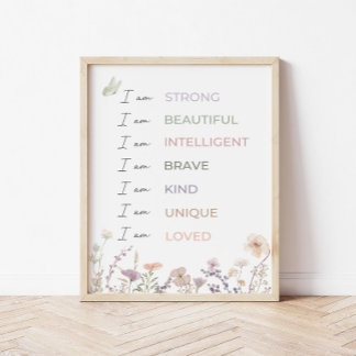 Affirmations Positives Imprimé : Art Mural Fleur S