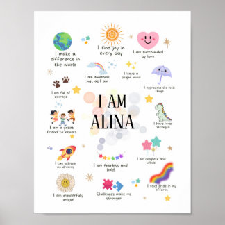 Affirmations positives pour les enfants, Affiche d