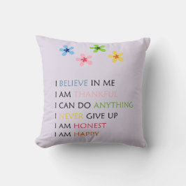 Affirmations Throw Pillow Kissen