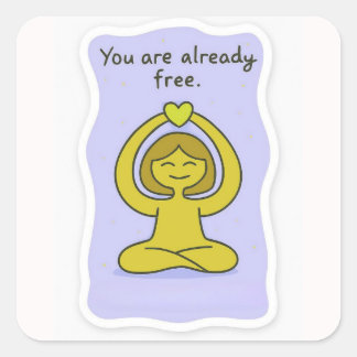 Affirmationsaufkleber Quadratischer Aufkleber